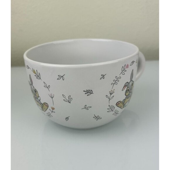 ZRIKE Disney Thumper Bambi Large Cappuccino Soup Coffee Mug Cute Spring Bunny - Picture 4 of 13